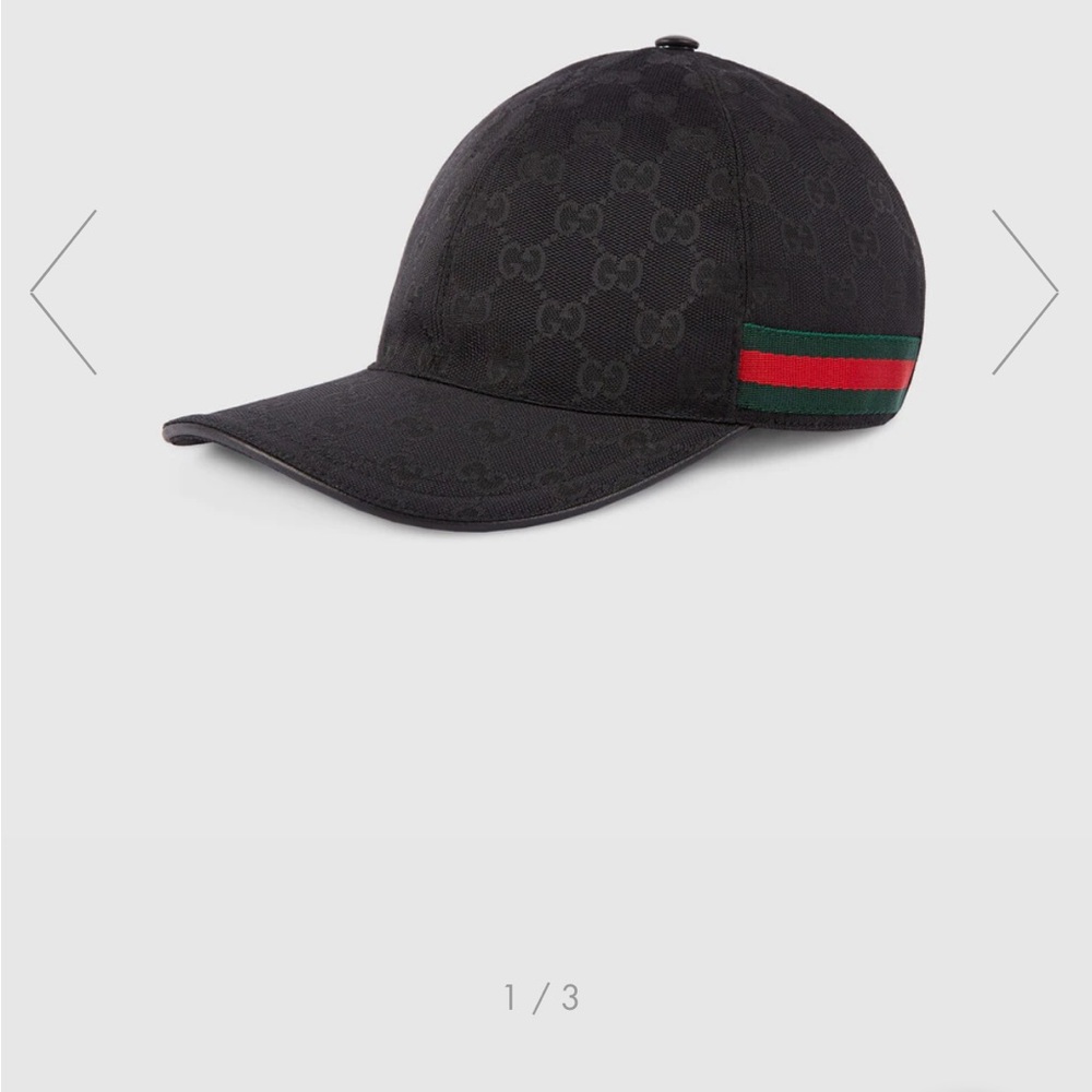 Black Gucci baseball/dad hat - Picture 7 of 8